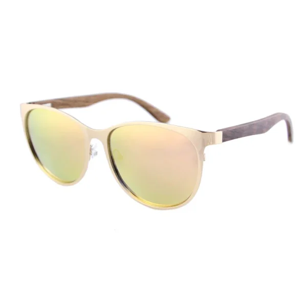 Stylish Lightweight Sunglasses With Wooden Temples