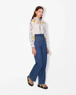 Elegant Sheer Embroidered Blouse - Image 4