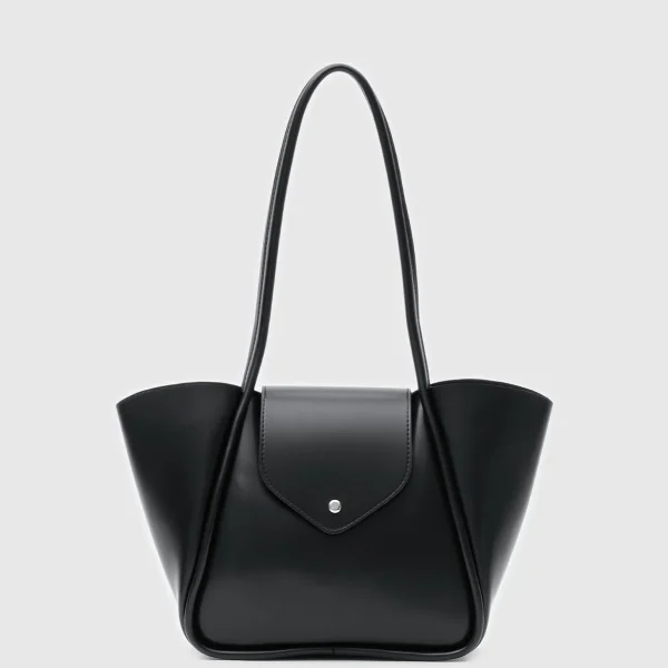 Elegant Black Faux Leather Bag