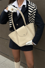 Elegant Beige Tote Bag - Image 3
