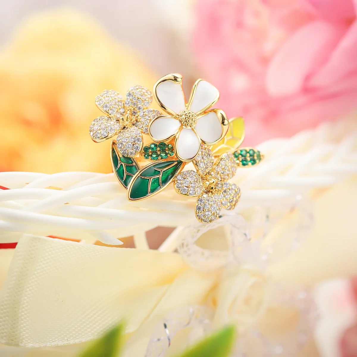 Elegant Floral Fantasy Ring - Image 9