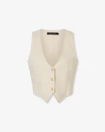 Elegant Linen Sleeveless Vest - Image 5