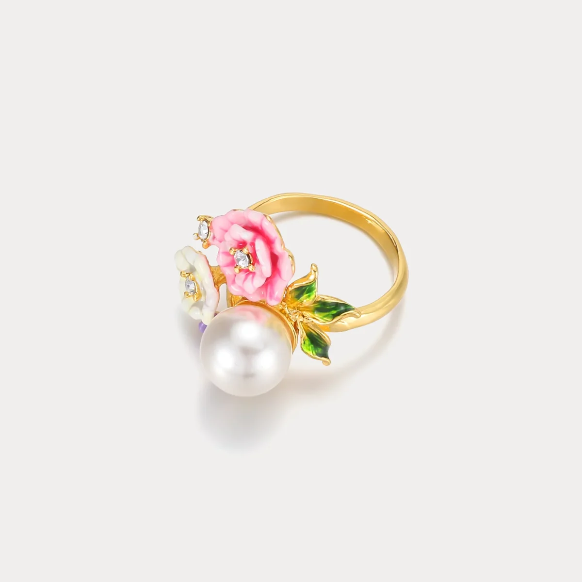 Floral Fantasy Enamel Ring - Image 8