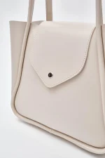 Elegant Beige Tote Bag - Image 5