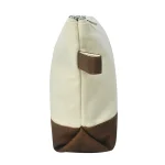 Canvas And Leather Zipper Pouch - Image 5