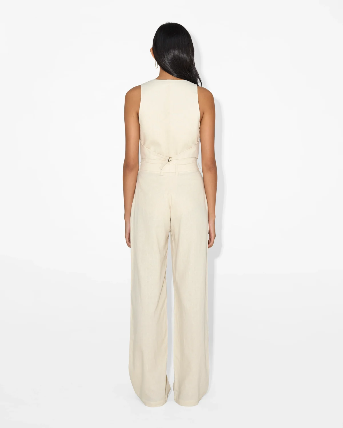 Elegant Linen Sleeveless Vest - Image 4
