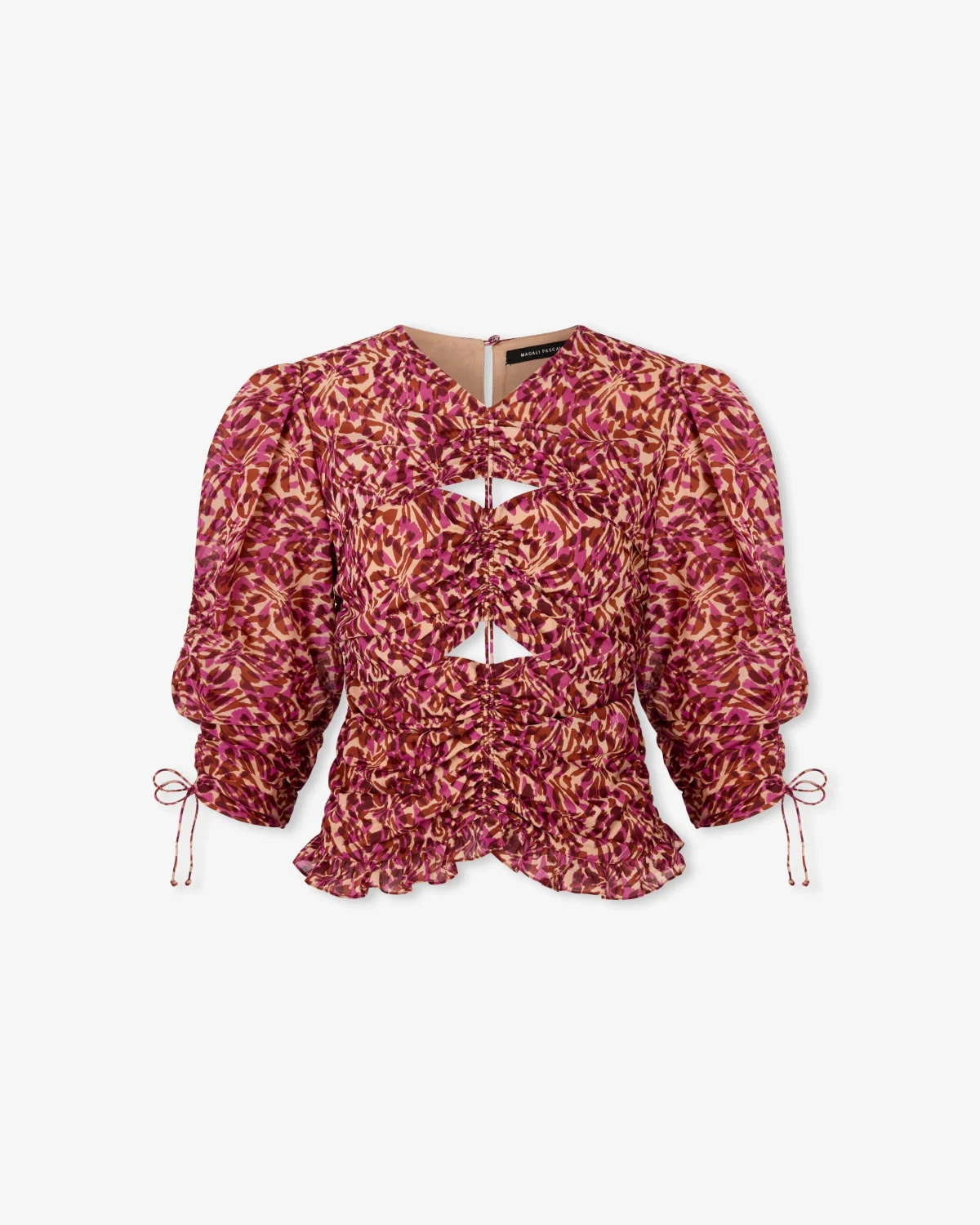 Floral Print Puff Sleeve Blouse - Image 5