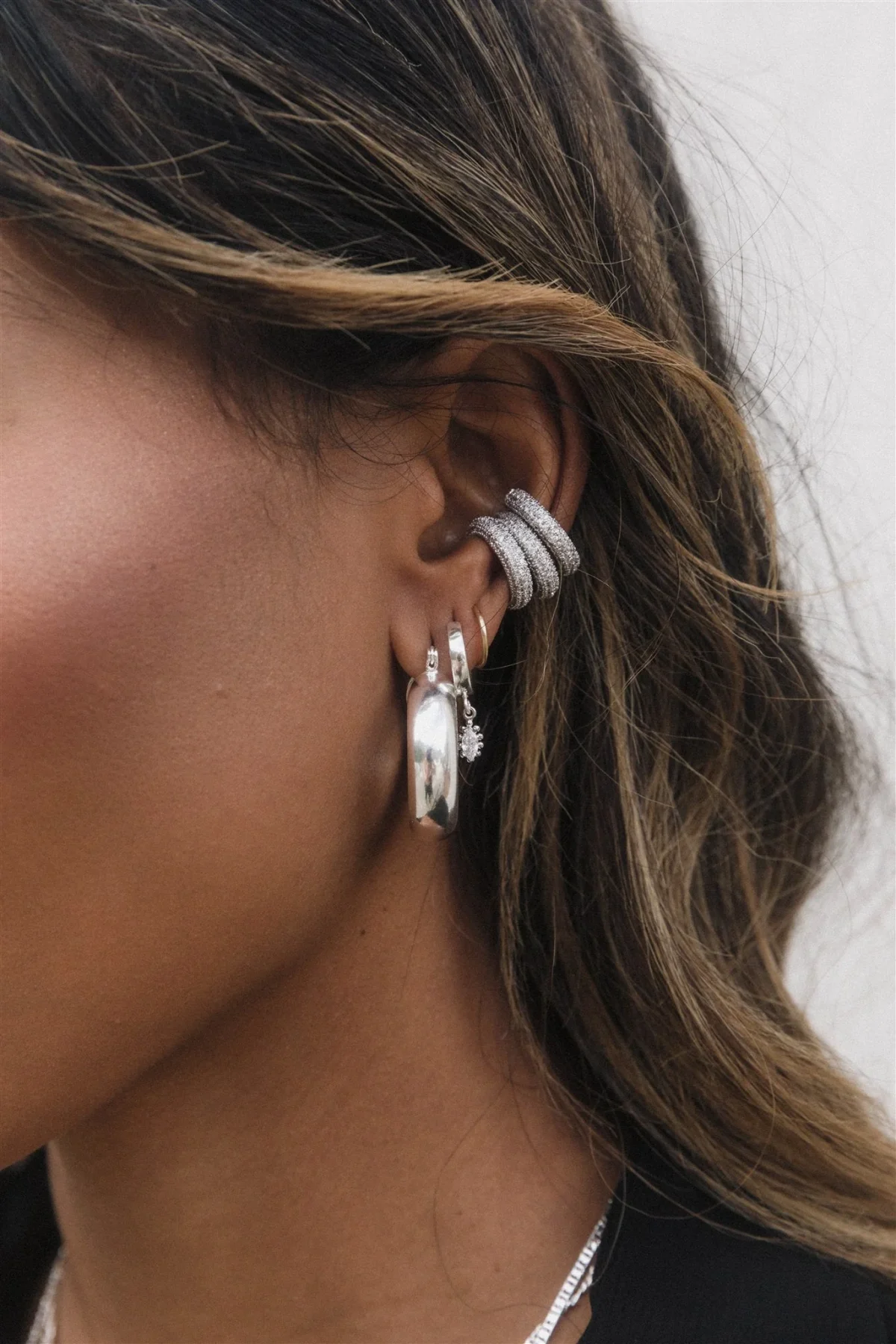 Elegant Hoop Drop Earrings - Image 3