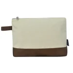 Canvas And Leather Zipper Pouch - Image 8