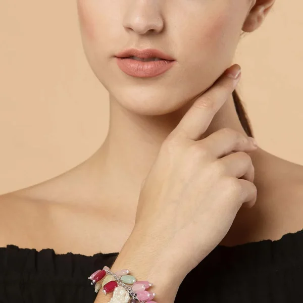 Elegant Multicolor Gemstone Bracelet