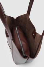 Elegant Brown Faux Leather Handbag - Image 5