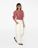 Floral Print Puff Sleeve Blouse - Image 4