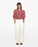 Floral Print Puff Sleeve Blouse