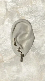 Charming Crescent Moon Earrings - Image 2