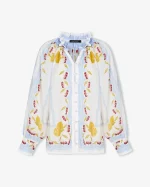 Elegant Sheer Embroidered Blouse - Image 6